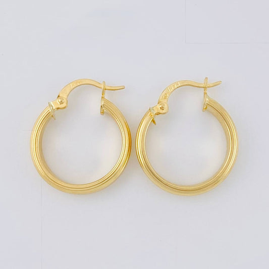 Candongas Dore 1.8 g / 3/4 in Oro Amarillo 18K