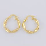 Candongas Amber 1.6 g / 3/4 in Oro Amarillo 18K
