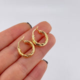 Candongas Mati 2.9 g / 3/4 in Oro Amarillo 18K