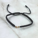 Black Patch Bracelet GC 0.4gr / Smooth Two-tone Yellow and Rose Gold 18K ©