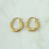 Candongas Carly 1.75gr / 1.7cm / Punteadas Oro Amarillo 18K