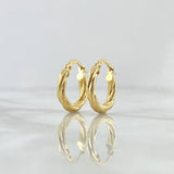 Candongas Carly 1.75gr / 1.7cm / Punteadas Oro Amarillo 18K