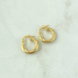 Candongas Carly 1.4gr / 1.5cm / Punteadas Oro Amarillo 18K