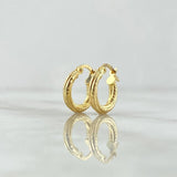 Candongas Mary 1.3gr / 1.3cm / Entorchadas Oro Amarillo 18K