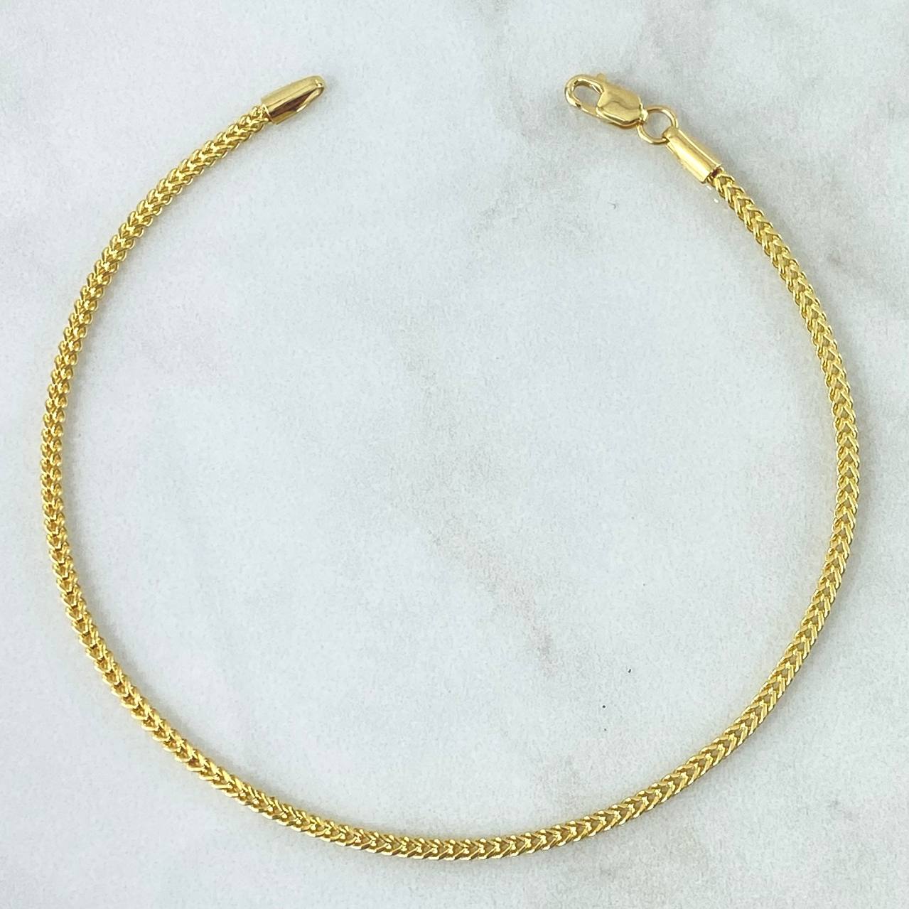 Pulso Franco 5gr / 21.5cm / 3mm Oro Amarillo +4 18K