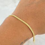 Pulso Franco 5gr / 21.5cm / 3mm Oro Amarillo +4 18K