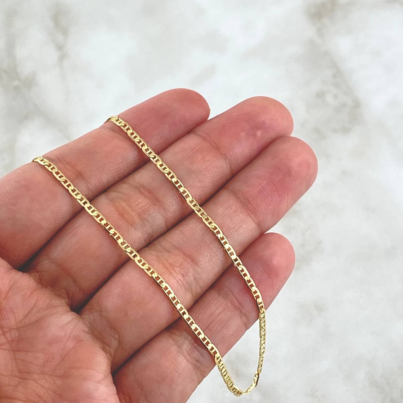 Flat Mariner Chain 4.7gr / 60cm / 1.8mm Yellow Gold +3 18K *