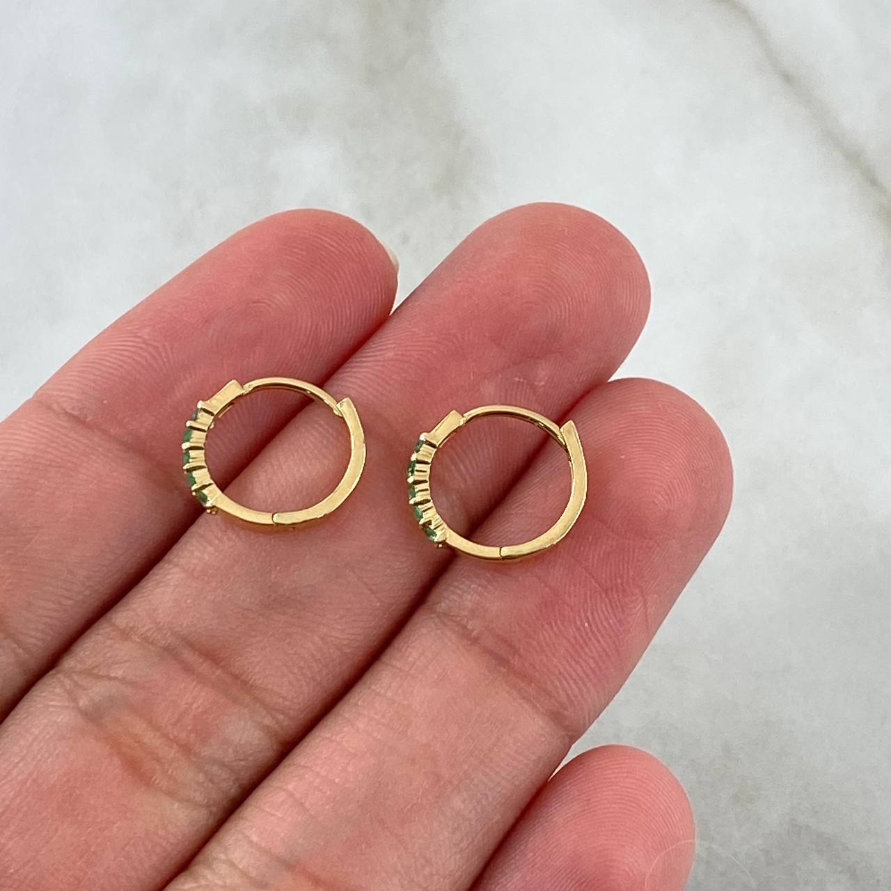 Candongas Parciales 1.1gr / 1.2cm / Esmerada 12 Pts Oro Amarillo 18K (Joya) *