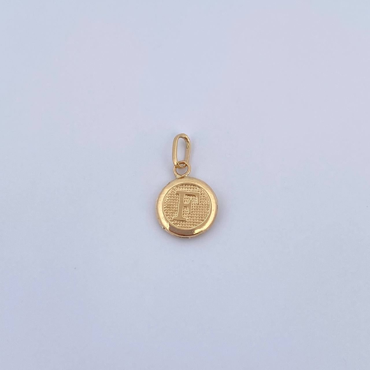Pendant Letter F 0.45gr / 1.5cm / 18K Yellow Gold Medal &