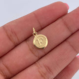 Pendant Letter F 0.45gr / 1.5cm / 18K Yellow Gold Medal &