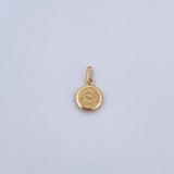 Pendant Letter S 0.5gr / 1.5cm / 18K Yellow Gold Medal &