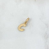 Dije Letra C Cursiva 0.4gr / 3/4 in / Oro Amarillo 18K
