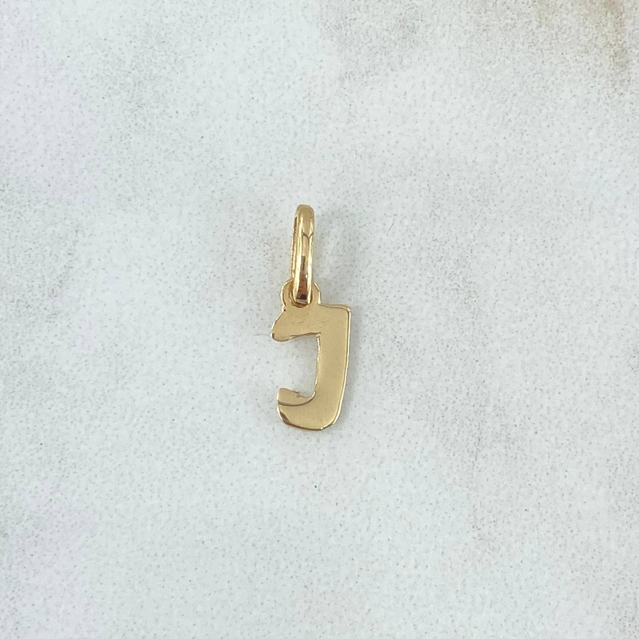 Pendant Letter J Italic 0.4gr / 1.5cm-Smooth 18K Yellow Gold *
