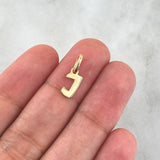 Dije Letra J Cursiva 0.4gr / 3/4 in / Oro Amarillo 18K ©