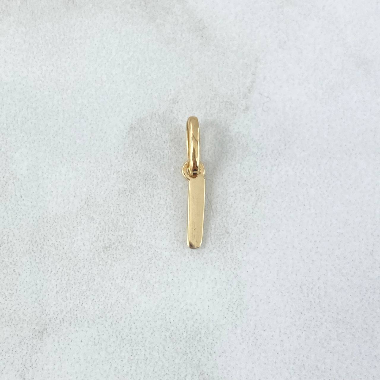 Pendant Letter I Italic 0.3gr / 1.6cm / Polished 18K Yellow Gold