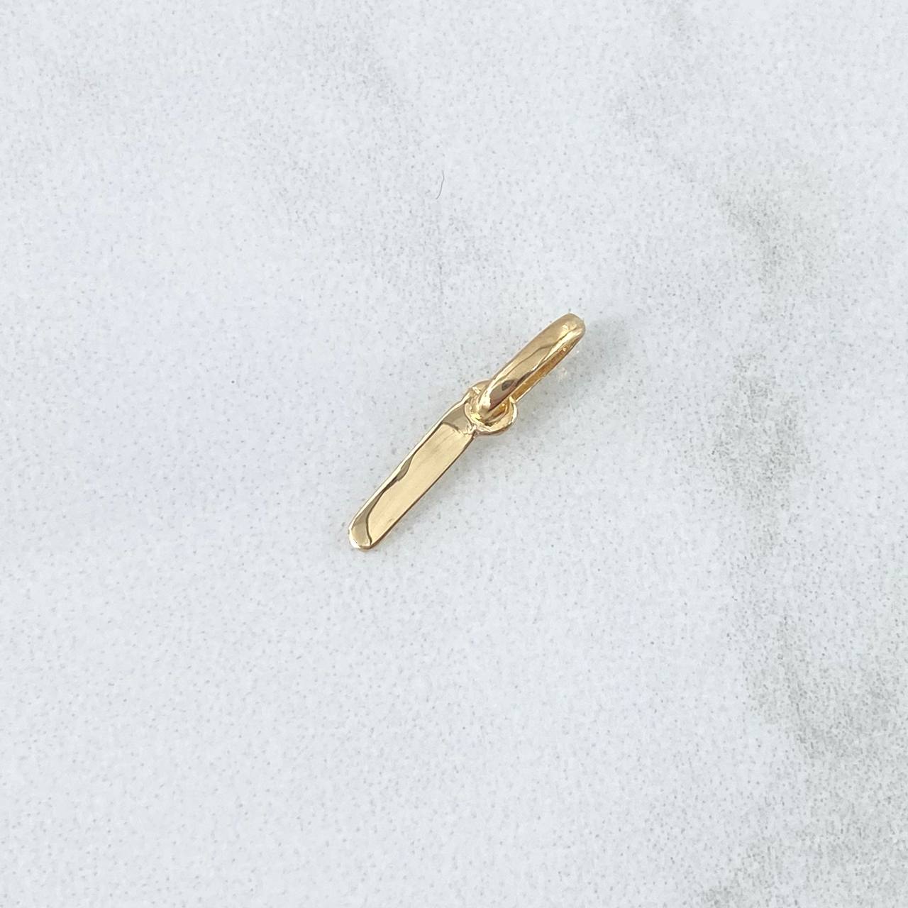 Pendant Letter I Italic 0.3gr / 1.6cm / Polished 18K Yellow Gold