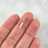 Pendant Letter I Italic 0.3gr / 1.6cm / Polished 18K Yellow Gold