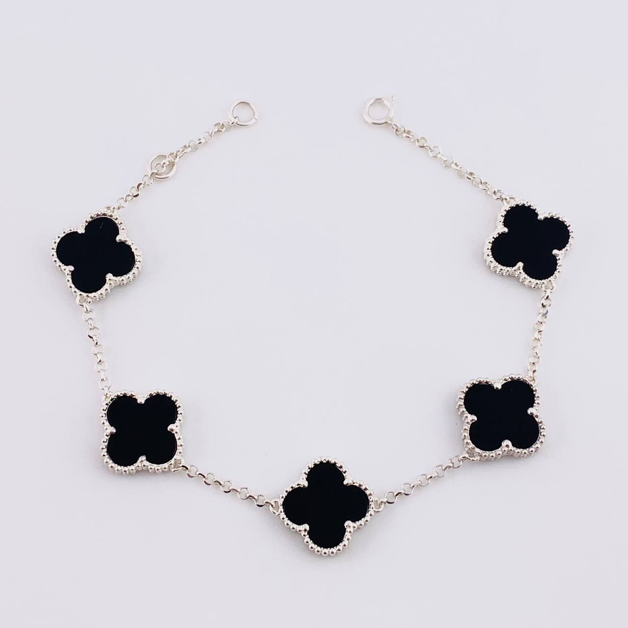 Modular Bracelet Classic Link Clover 6.9g / 7 1/2 in - 6 3/4 in / 1.4mm Silver 925