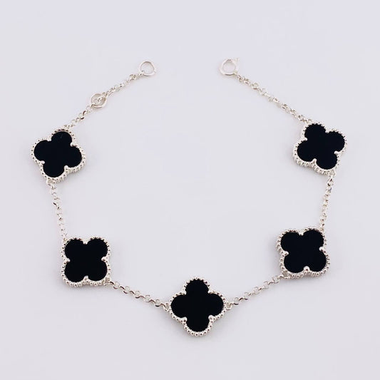 Modular Bracelet Classic Link Clover 6.9g / 7 1/2 in - 6 3/4 in / 1.4mm Silver 925