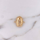Herraje Virgen Gualdalupe 3.5gr / 2.1cm / Circones Fucsias Verdes Blancos Oro Amarillo 18K &