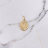 Pendant Miraculous Virgin 1.6gr / 3.3cm / 18K Yellow Gold Stamped &