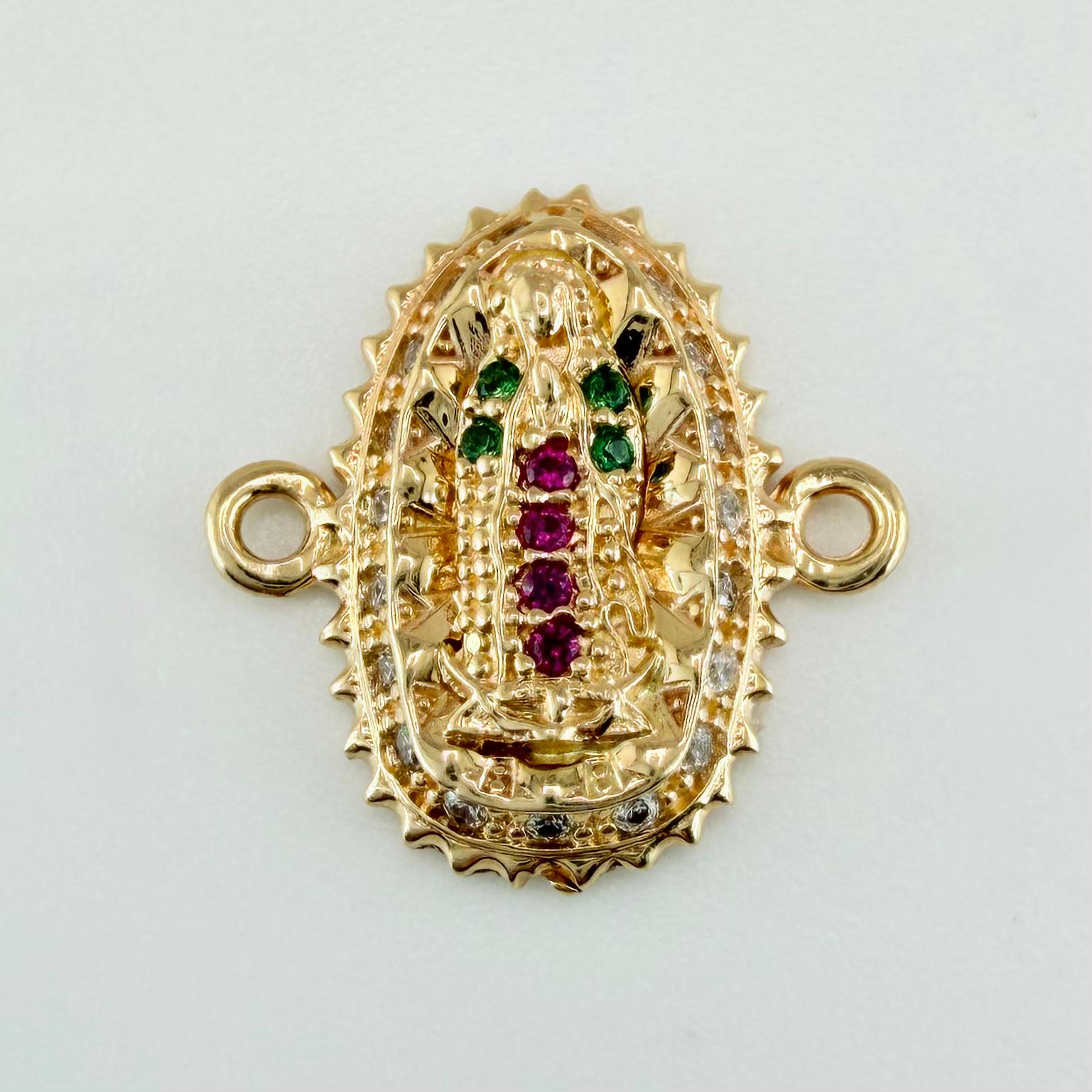 Herraje Virgen Guadalupe 1.4gr / 1/2 in / Oro Amarillo 18K