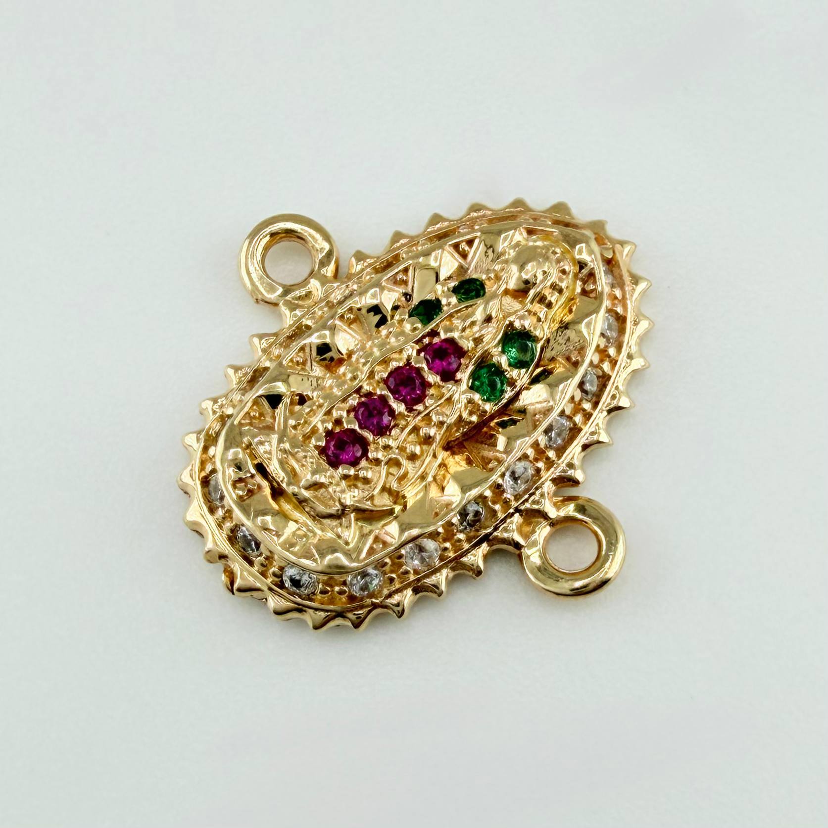 Herraje Virgen Guadalupe 1.4gr / 1/2 in / Oro Amarillo 18K