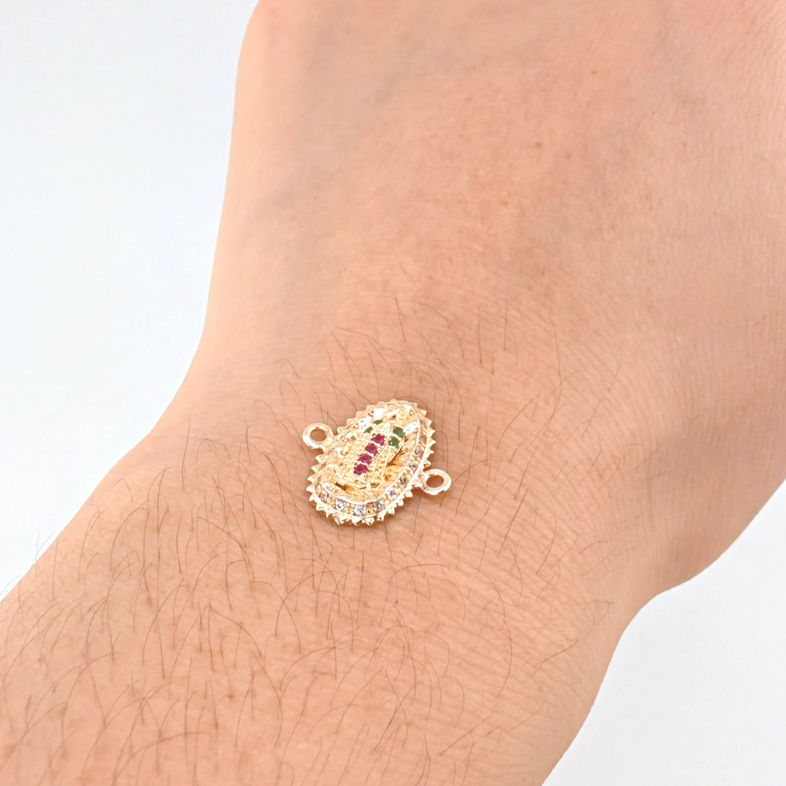 Herraje Virgen Guadalupe 1.4gr / 1/2 in / Oro Amarillo 18K