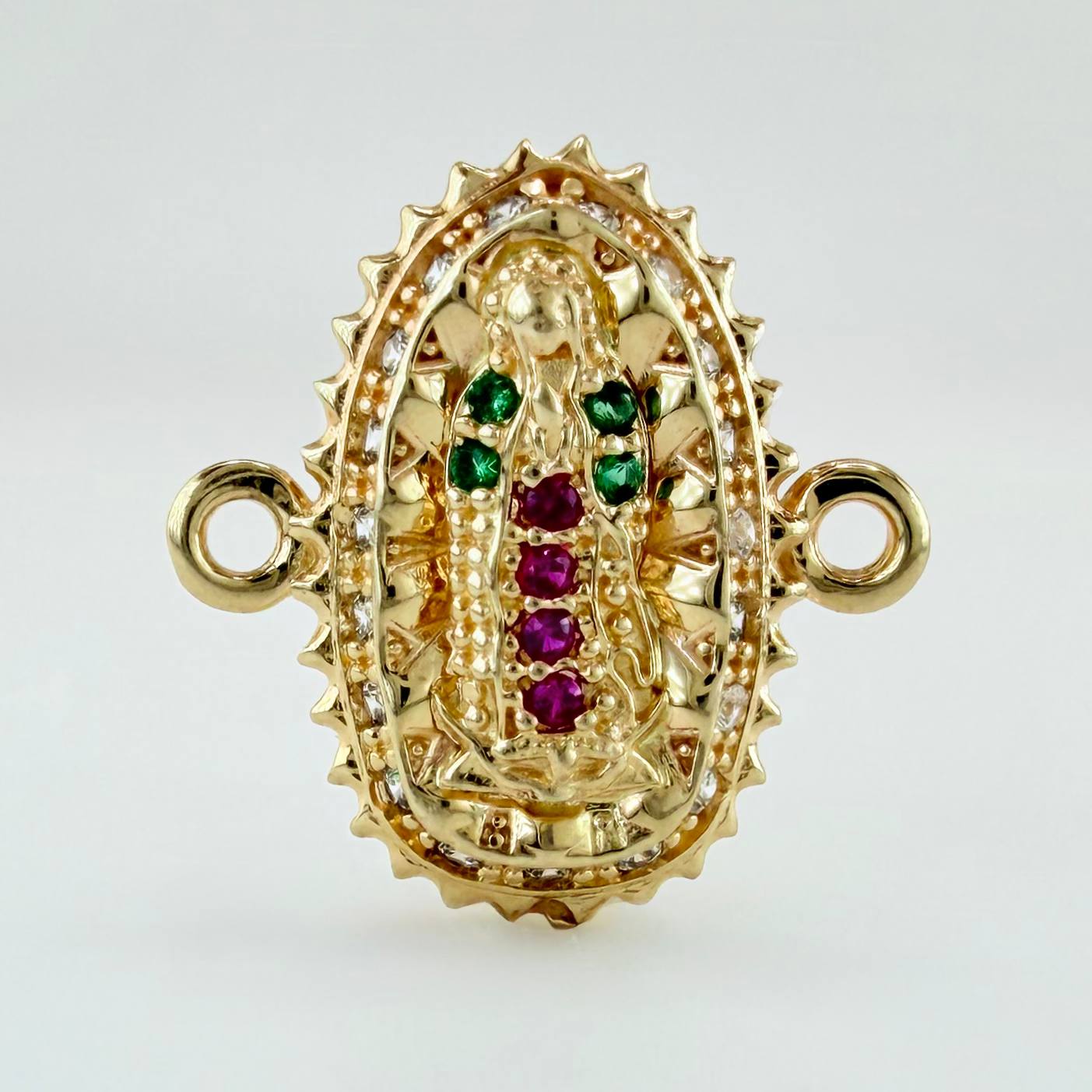 Herraje Virgen Guadalupe 1.4gr / 1/2 in / Oro Amarillo 18K