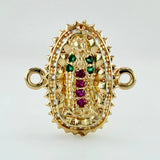 Herraje Virgen Guadalupe 1.4gr / 1/2 in / Oro Amarillo 18K