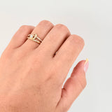 Anillo Solitario Ola Paralela 2.3gr / T6 / Oro Amarillo 18K