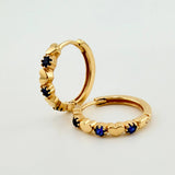 Candongas Corazones Intercalados 1.65gr / 1/2 in / Oro Amarillo 18K