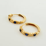 Candongas Corazones Intercalados 1.65gr / 1/2 in / Oro Amarillo 18K