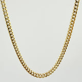 Cadena Cubana 10.75gr / 25 1/2 in / 4.6mm Oro Amarillo 14K Italy ©