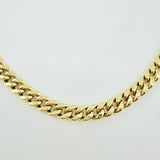 Cadena Cubana 9.75gr / 23 1/2 in / 4.6mm Oro Amarillo 14K Italy ©