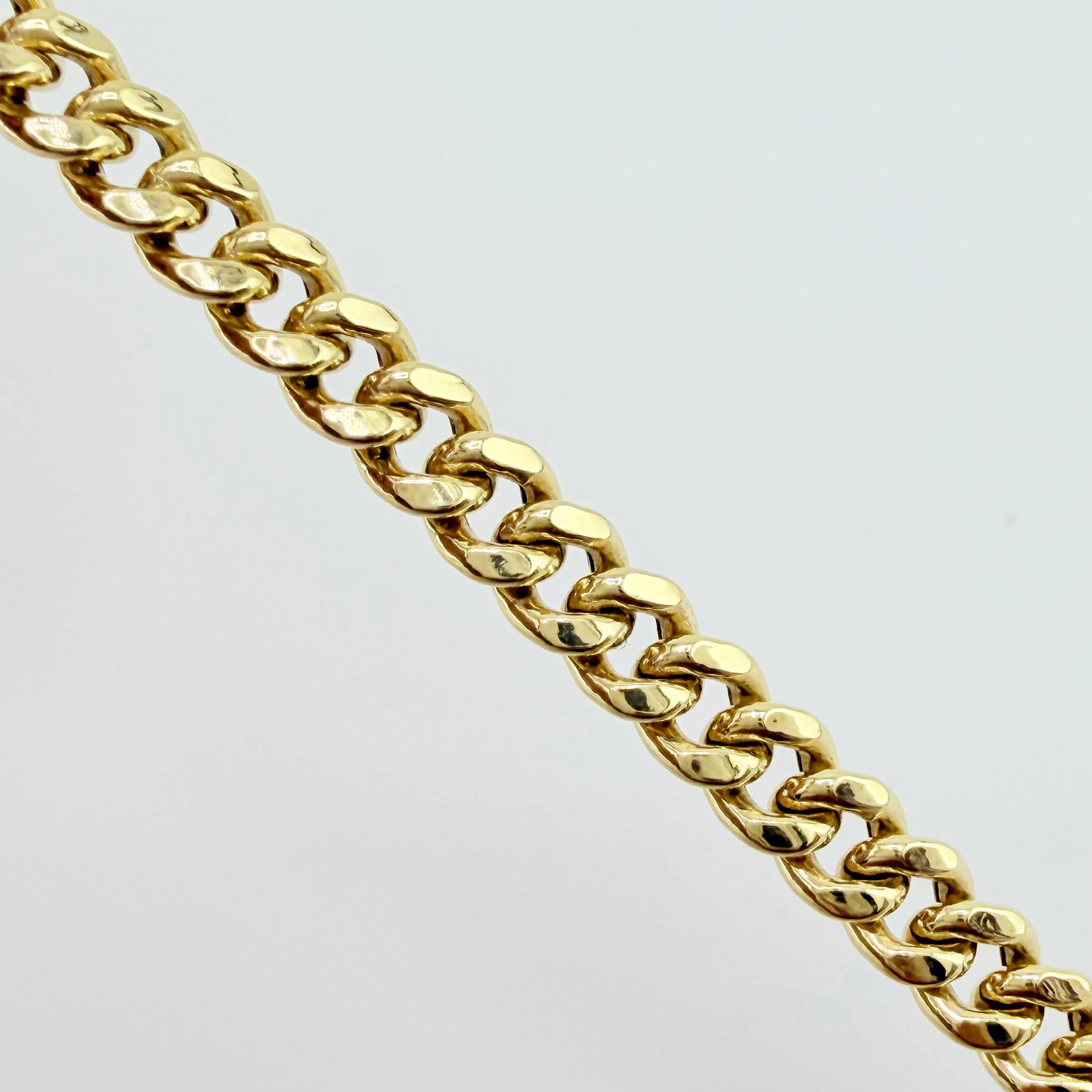 Cadena Cubana 12.35gr / 29 1/2 in / 4.6mm Oro Amarillo 14K Italy ©