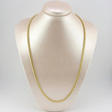 Cadena Cubana 10.75gr / 25 1/2 in / 4.6mm Oro Amarillo 14K Italy ©