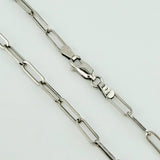 Cadena Cajón 4.45gr / 17 3/4 in / 3.3mm Oro Blanco +3 18K ©