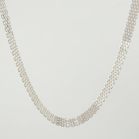 Cadena China 13.85gr / 23 1/2 in / 4.8mm Oro Blanco +1 18K ©