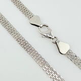 Cadena China 13.85gr / 23 1/2 in / 4.8mm Oro Blanco +1 18K ©