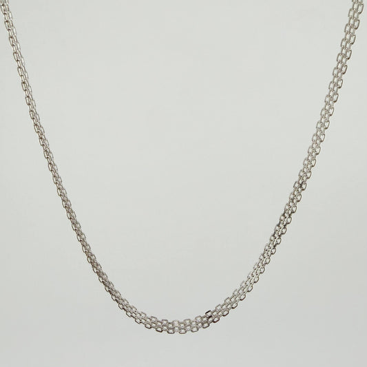 Cadena China 9.1gr / 23 1/2 in / 3.3mm Oro Blanco +1 18K ©