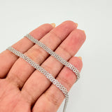 Cadena China 9.1gr / 23 1/2 in / 3.3mm Oro Blanco +1 18K ©