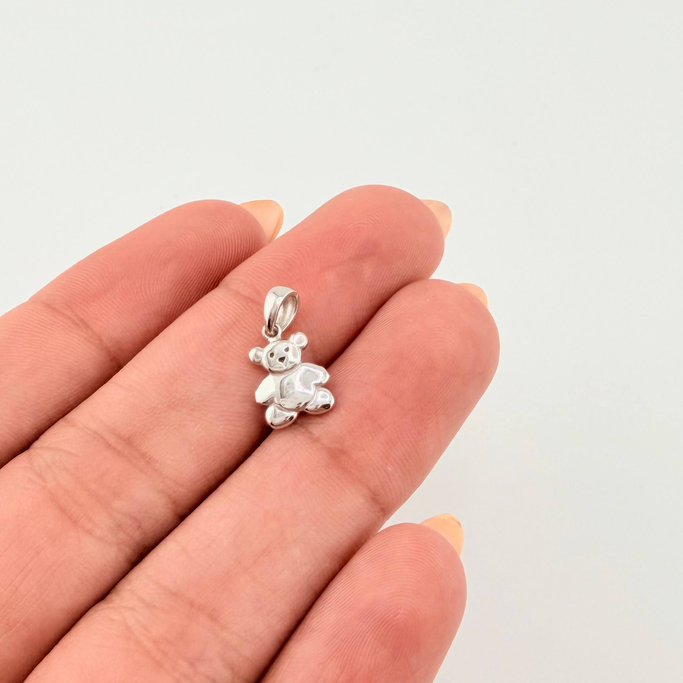 Pendant Bear 1.15gr / 1/2 in / White Gold +4 18K ©