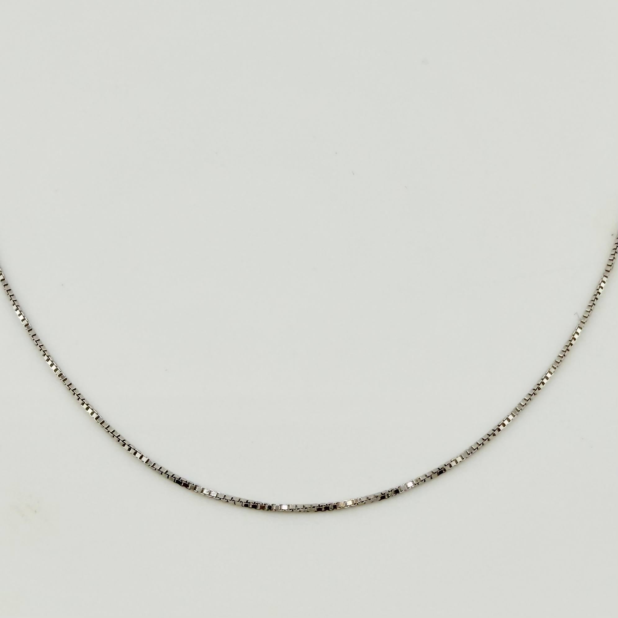 Cadena Veneciana 1.7gr / 15 3/4 in / 0.8mm Oro Blanco +3 18K ©