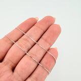 Cadena Veneciana 1.7gr / 15 3/4 in / 0.8mm Oro Blanco +3 18K ©