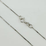 Cadena Veneciana 0.9gr / 15 3/4 in / 0.6mm Oro Blanco +3 18K ©