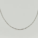 Cadena Veneciana 0.9gr / 15 3/4 in / 0.6mm Oro Blanco +3 18K ©