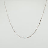 Cadena Roll On 1.35gr / 15 3/4 in / 1.3mm Oro Blanco +3 18K ©