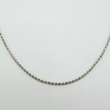Cadena Roll On 1.35gr / 15 3/4 in / 1.3mm Oro Blanco +3 18K ©