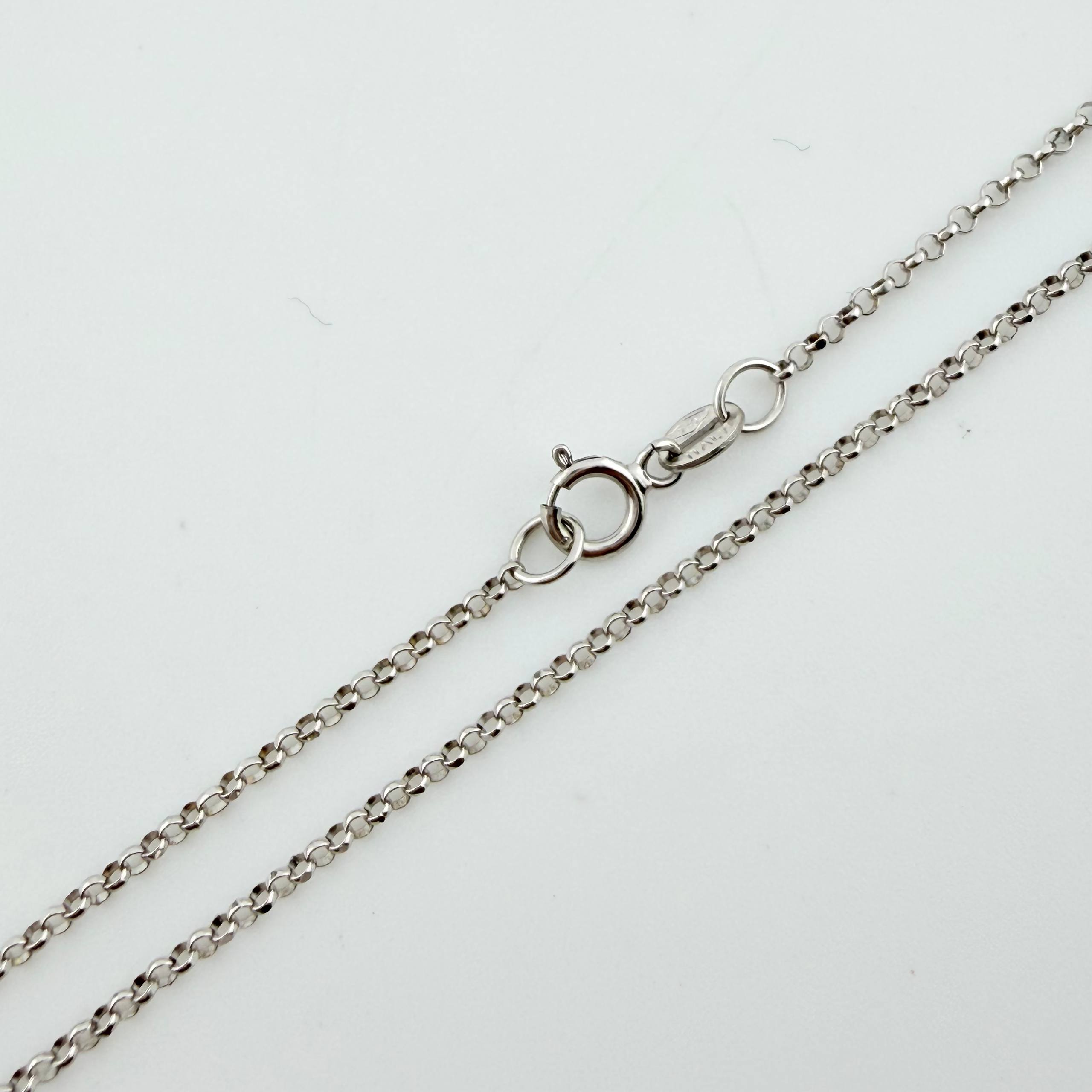 Cadena Roll On 1.35gr / 15 3/4 in / 1.3mm Oro Blanco +3 18K ©